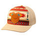 Leather Circle Aztec Patch Cap