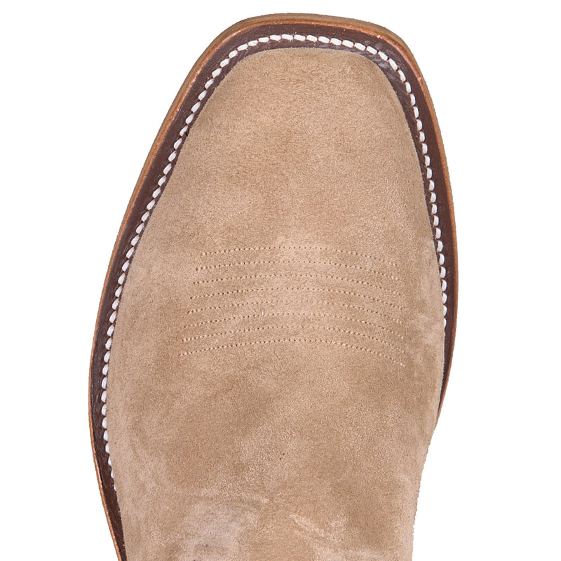 Rios Of Mercedes Men's Ride Ready Tan Crazyhorse Roughout Vamp 15in Black Glove Top