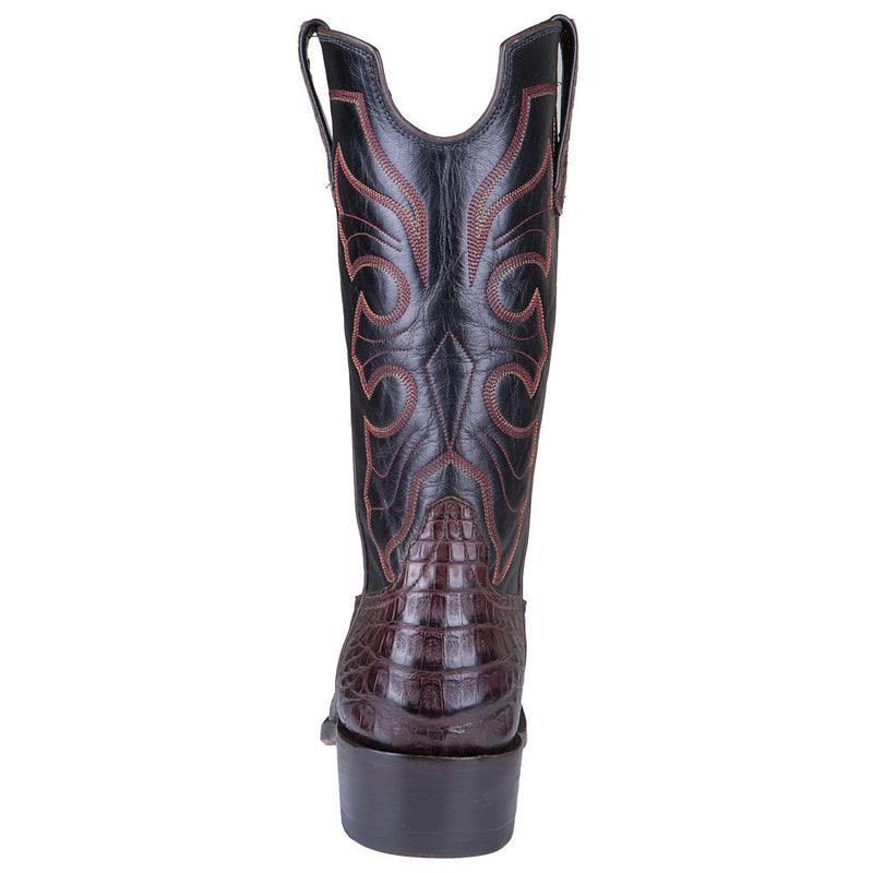 Rios Of Mercedes Men's Chocolate Glazed Caiman Belly Vamp 13in Black Kidskin Top
