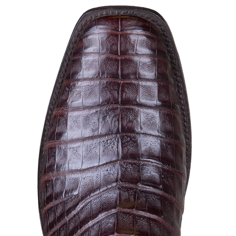 Rios Of Mercedes Men's Chocolate Glazed Caiman Belly Vamp 13in Black Kidskin Top