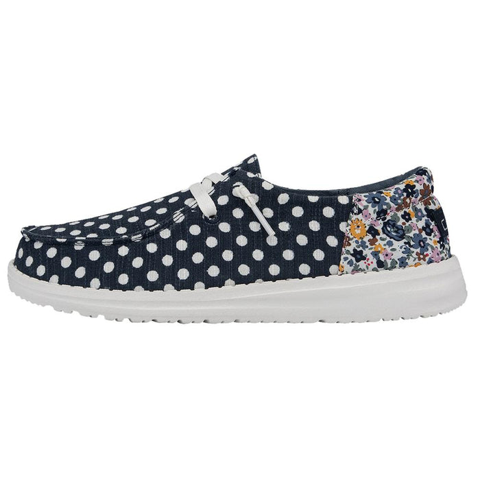 Heydude Women`s Hey Dude Wendy Funk Navy Flora Dot Casual — NRS