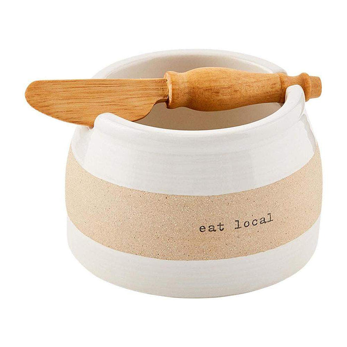 Mud Pie Eat Local Stoneware Dip Bowl