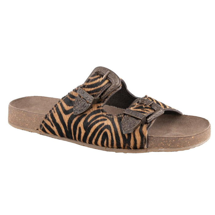 Women's Zebra Print Hair on Hide Sandal