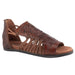 Roper Footwear Women's Brown Tooled Leather Sandal