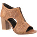 Women's Natural Tooled Open Toe Sandal