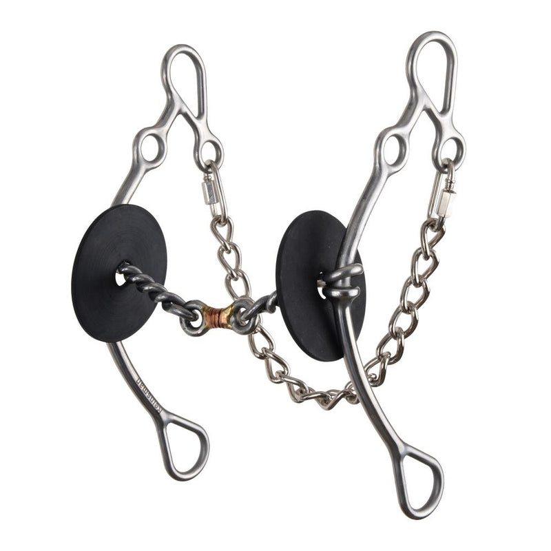 Martha Josey Long Go Around Three Piece Twisted Wire Dog Bone Gag Bit
