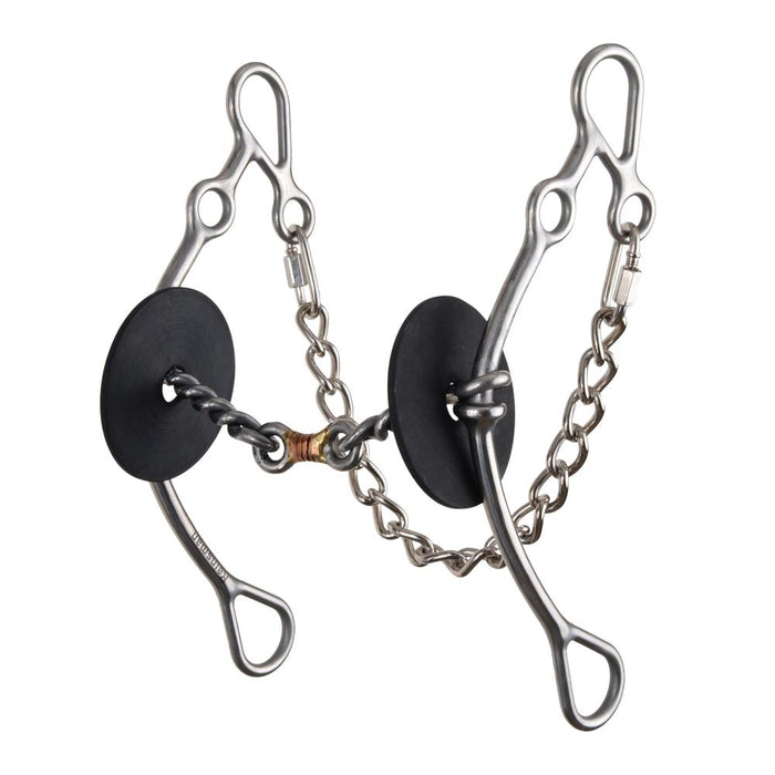 Martha Josey Long Go Around Three Piece Twisted Wire Dog Bone Gag Bit