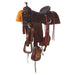 Nrs Competitors Chocolate Roughout Shark Inlaid Seat Team Roping Saddle