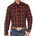 Wrangler Men's Plaid Print Western Snap Shirt