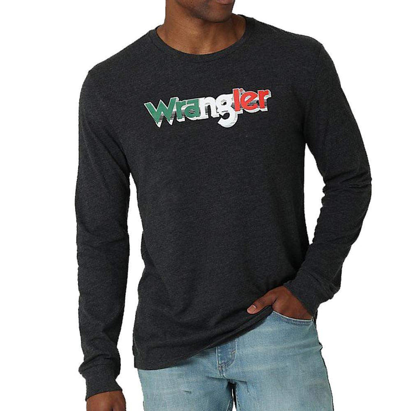 Wrangler Men's Long Sleeve Mexican Flag T-Shirt