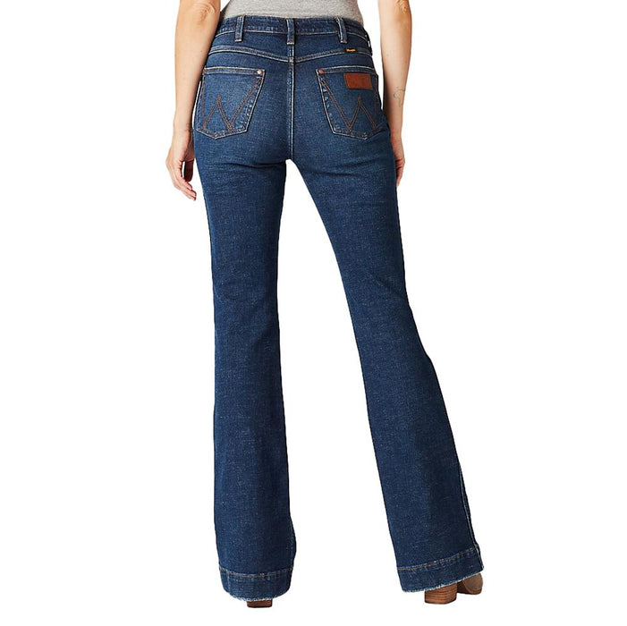 Women's Retro Dark Wash Trousers