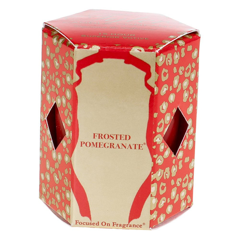 Tyler Candle Co Frosted Pomegranate 2oz Votive Candle
