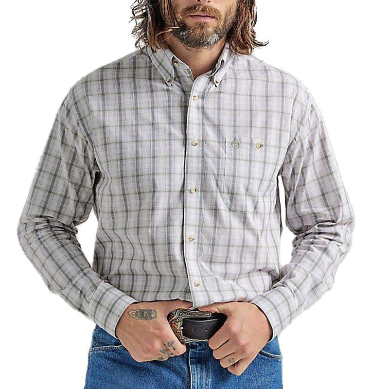 Wrangler Men's George Strait Long Sleeve Button Down