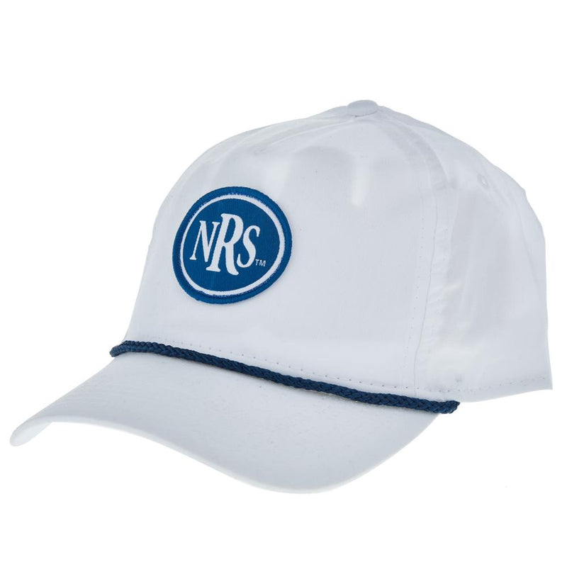 White and Navy Oval Patch Cap