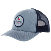 Grey and Navy Patch Cap