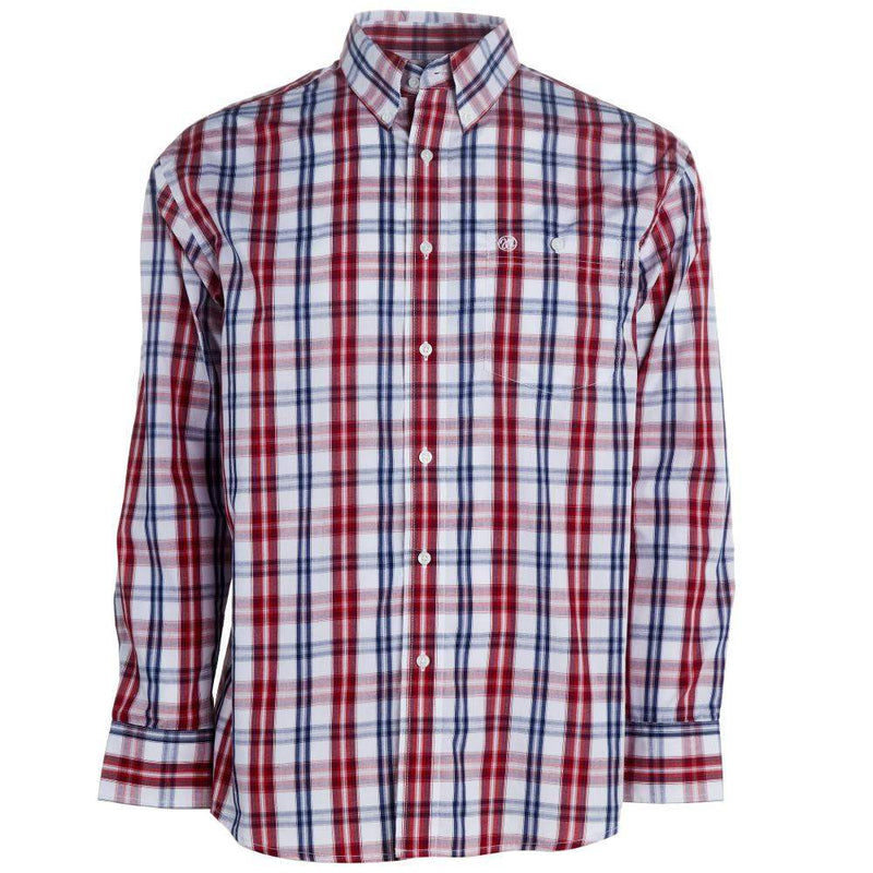 Wrangler Men's Red Plaid Button Down