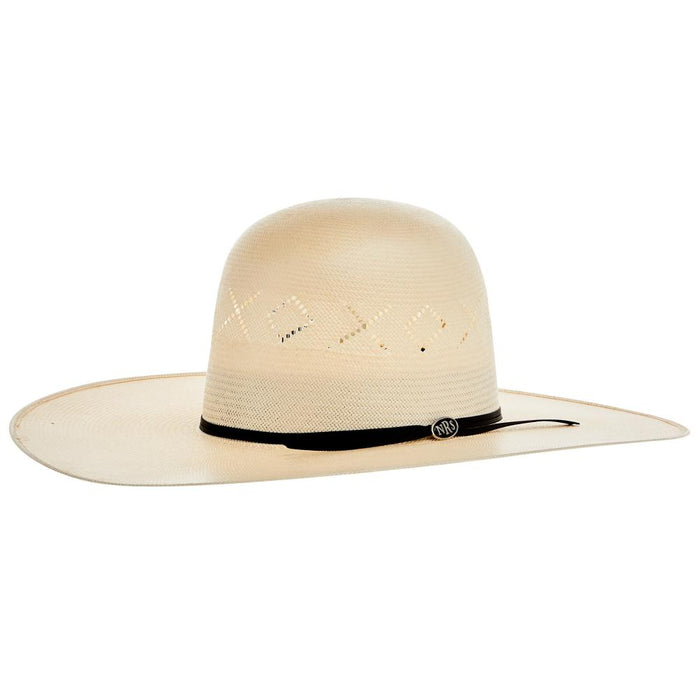 NRS 20X Fancy Vent Ivory Shantung 5 Inch Brim Open Crown Straw Cowboy Hat