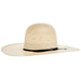 20X Fancy Vent Ivory Shantung 5 Inch Brim Open Crown Straw Cowboy Hat