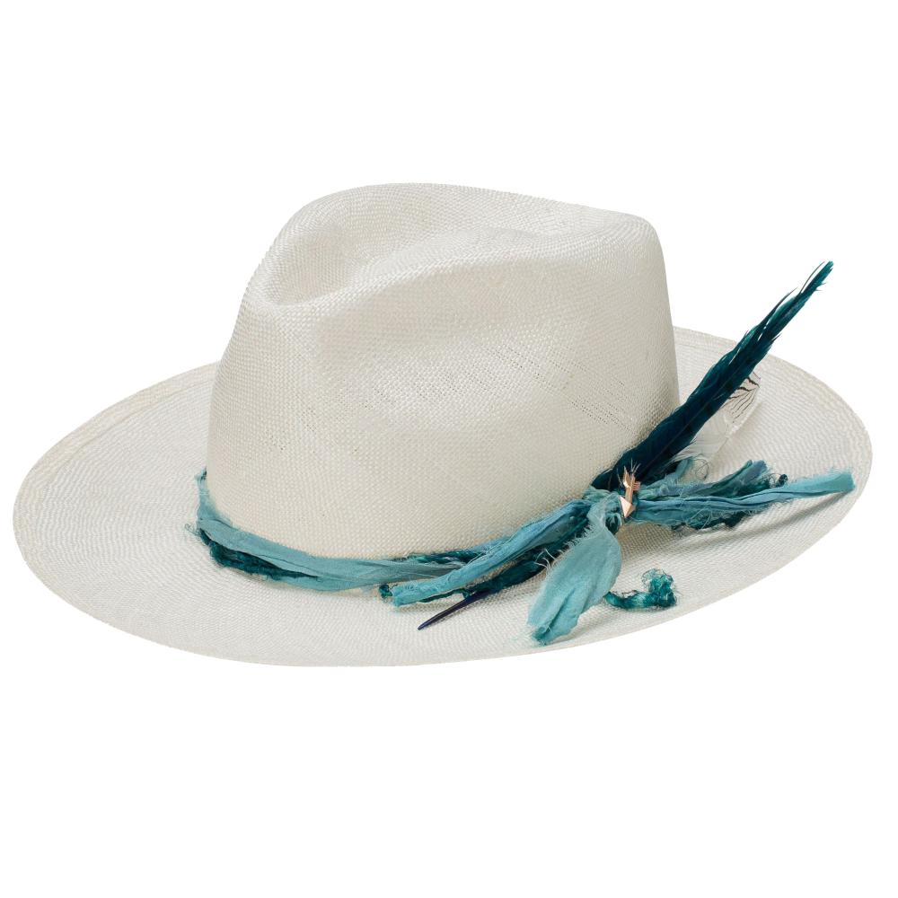 Stetson Hats Womens Stetson Caelus Seafoam Fashion Straw Hat M