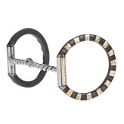 Slow Square Twist Engraved D Ring Snaffle Bit