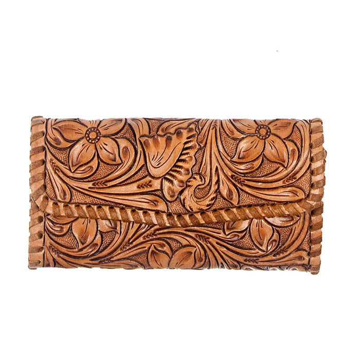 Floral Tooled Clutch