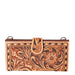 Floral Tooled Crossbody Clutch