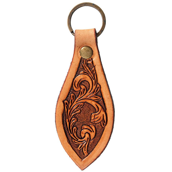 Leather Tooled Key Chain