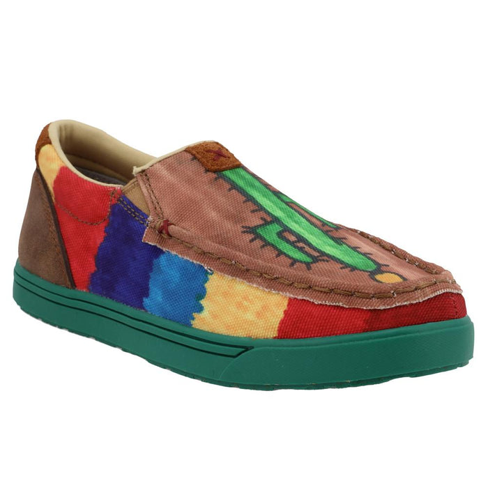 Youth Cook Children's Brown and Multi Color Cactus Slip-On Kicks