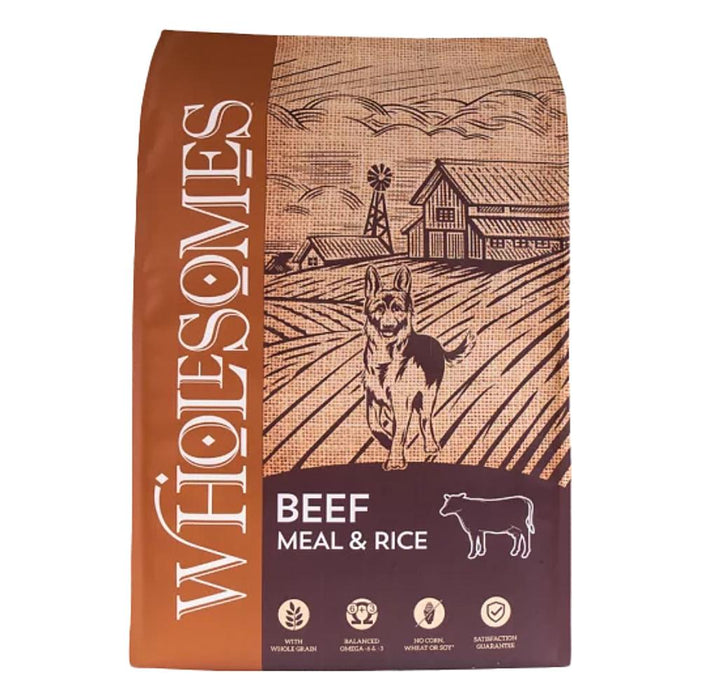 Wholesomes Beef Meal and Rice Formula Dry Dog Food