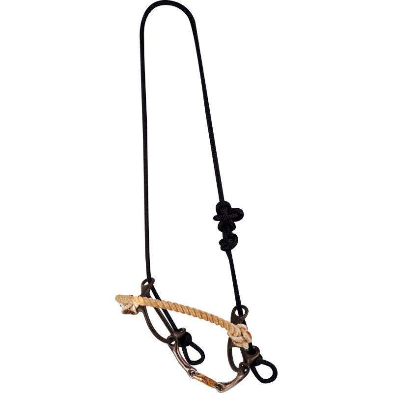 Dutton Bits Smooth Dogbone Sliding Draw Gag & Rope Nose Gag Bit