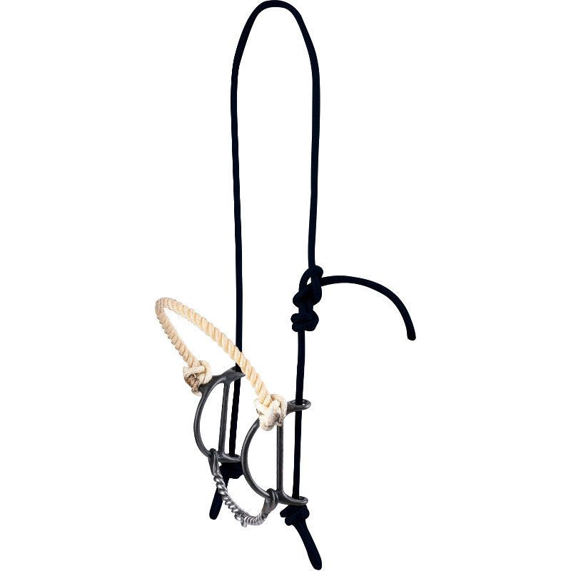 Twisted Snaffle Sliding Draw Gag & Rope Nose Gag Bit