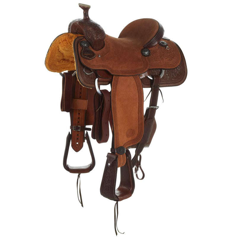 Chocolate 1/2 Breed Sunflower Team Roping Saddle