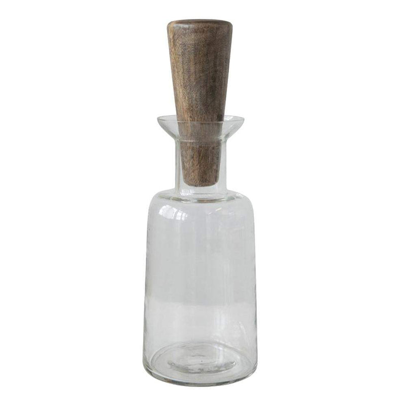 Creative Co-Op Glass Decanter with Wood Stopper