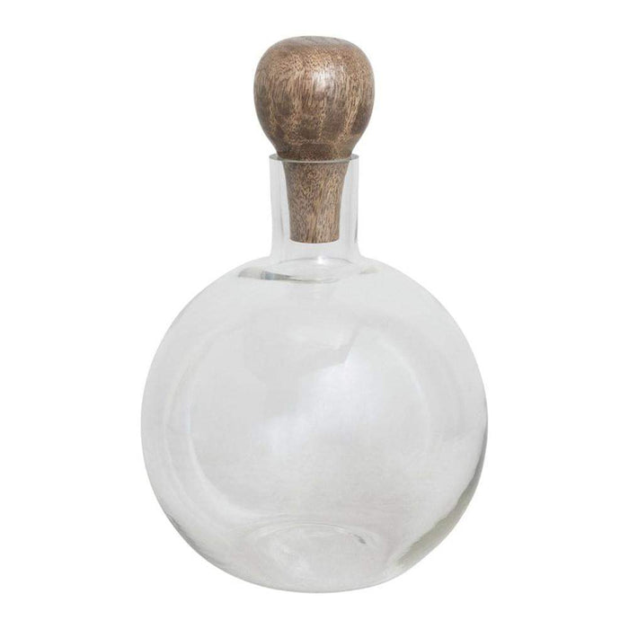 Creative Co-Op Glass Decanter with Wood Stopper