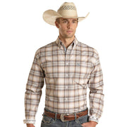Panhandle Men's Long Sleeve Plaid Button