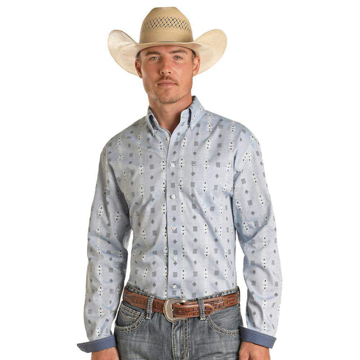 Men's Aztec Print Button Down