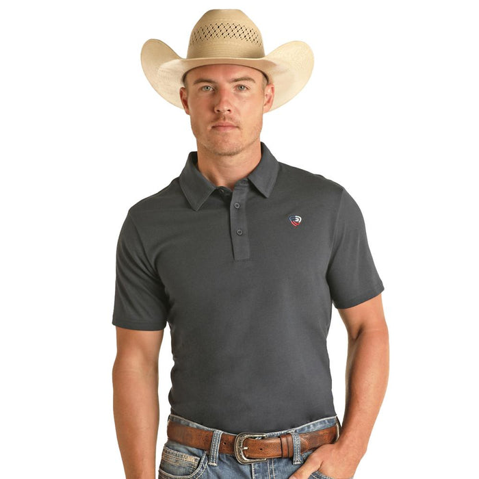 N Cowboy Mens Solid Polo