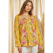 Andree By Unit Womens Marigold Floral Blouse