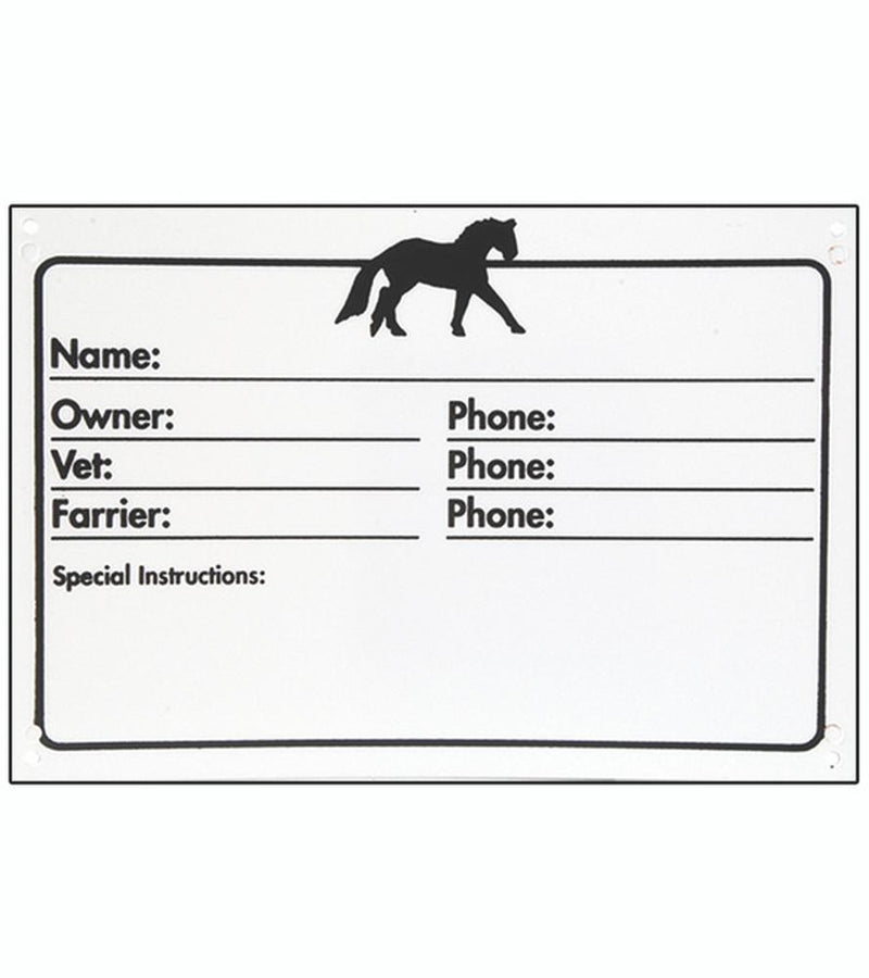 Stall ID Plaque