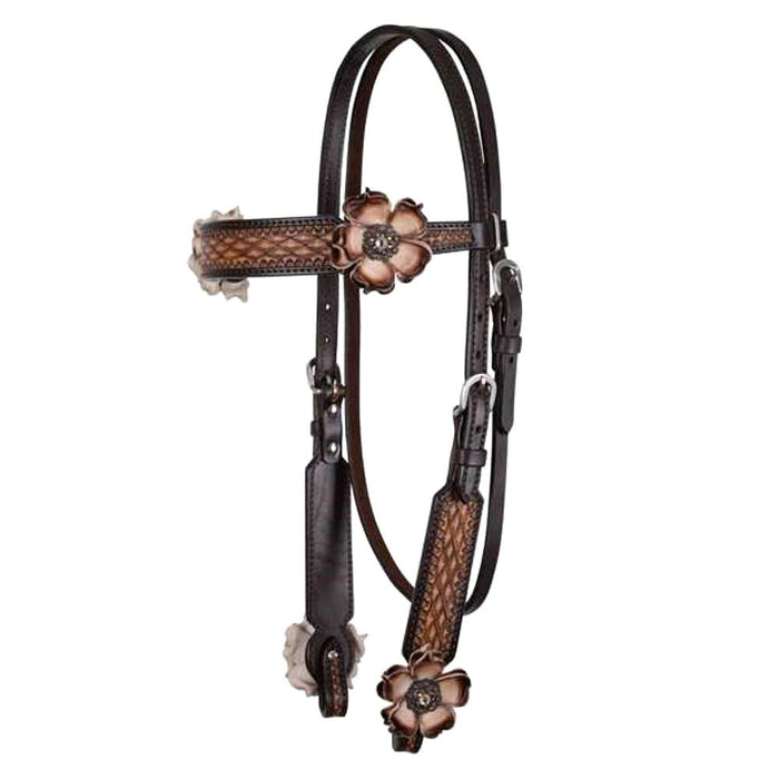 Dusty Rose Browband Headstall