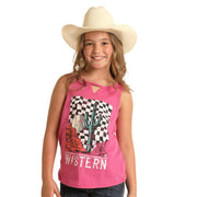 Rock & Roll Denim Girl's Western Graphic Tank