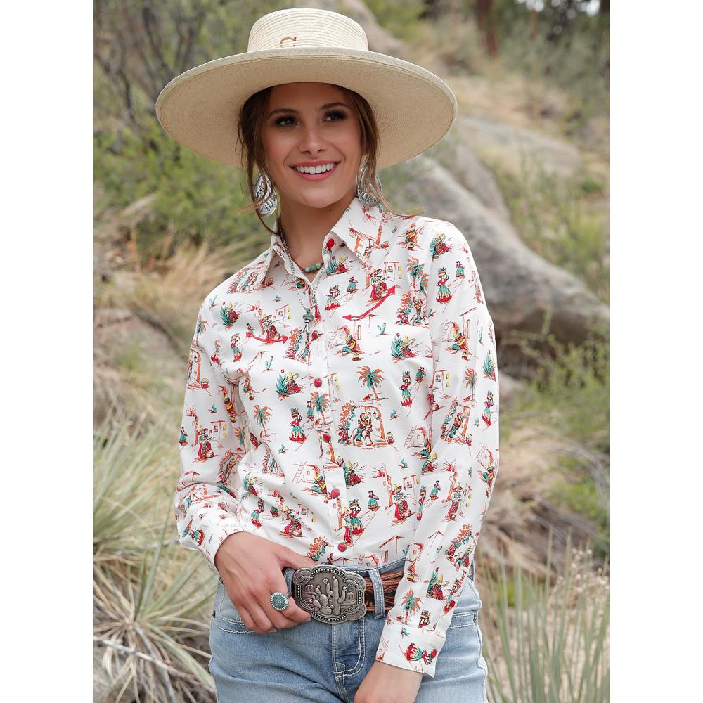 Cruel Girl Girl Womens Long Sleeve Print Western