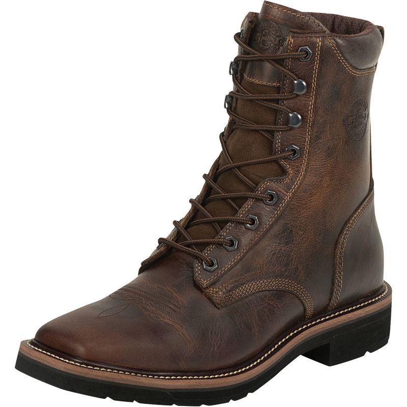Men's Stampede Rugged Soft Toe Lace Up Work Boots
