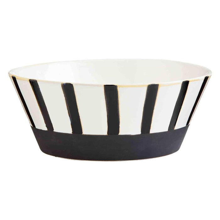 Striped Black and White Bowl