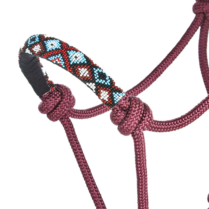 Professionals Choice Beaded Rope Halter/10ft Lead