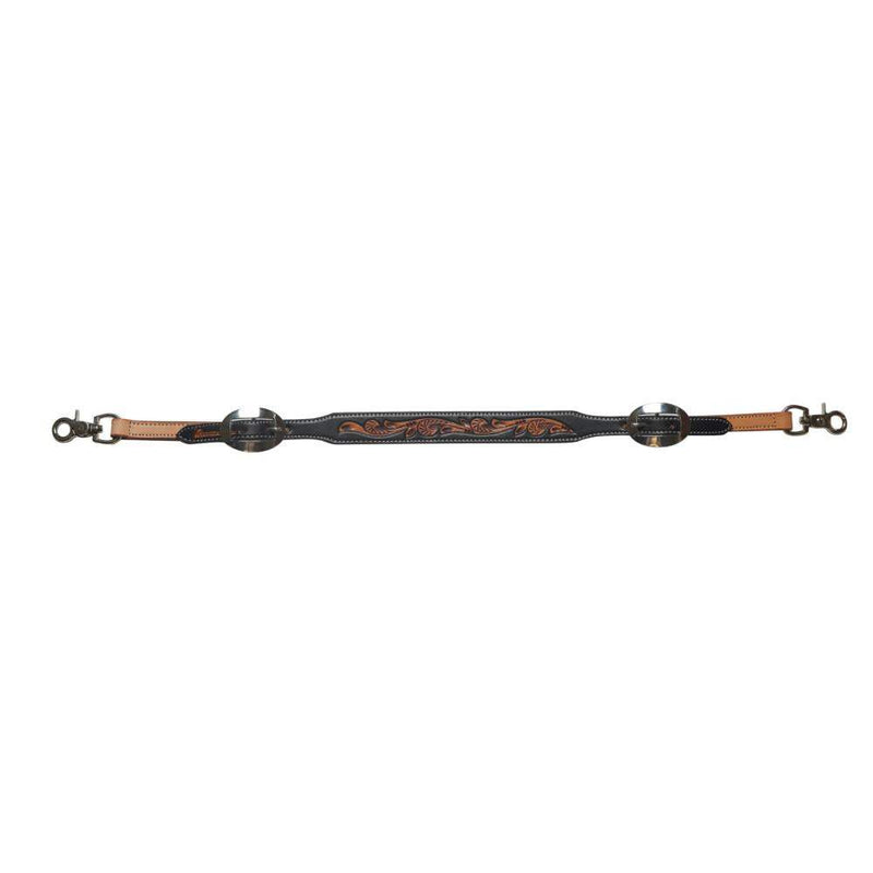 Professional's Black Floral Roughout Wither Strap