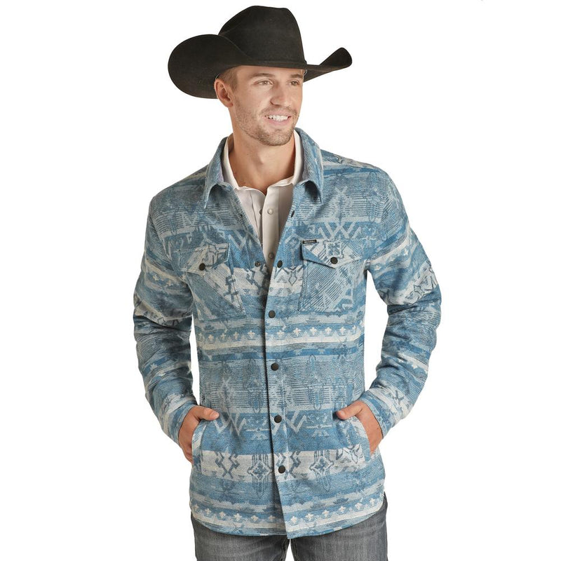 and Mens Cotton Aztec Shirt Jacket