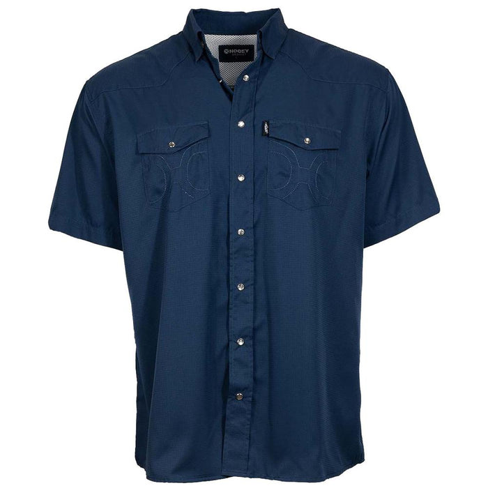 Men's Sol Navy Short Sleeve Pearl Snap Shirt