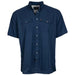 Men's Sol Navy Short Sleeve Pearl Snap Shirt