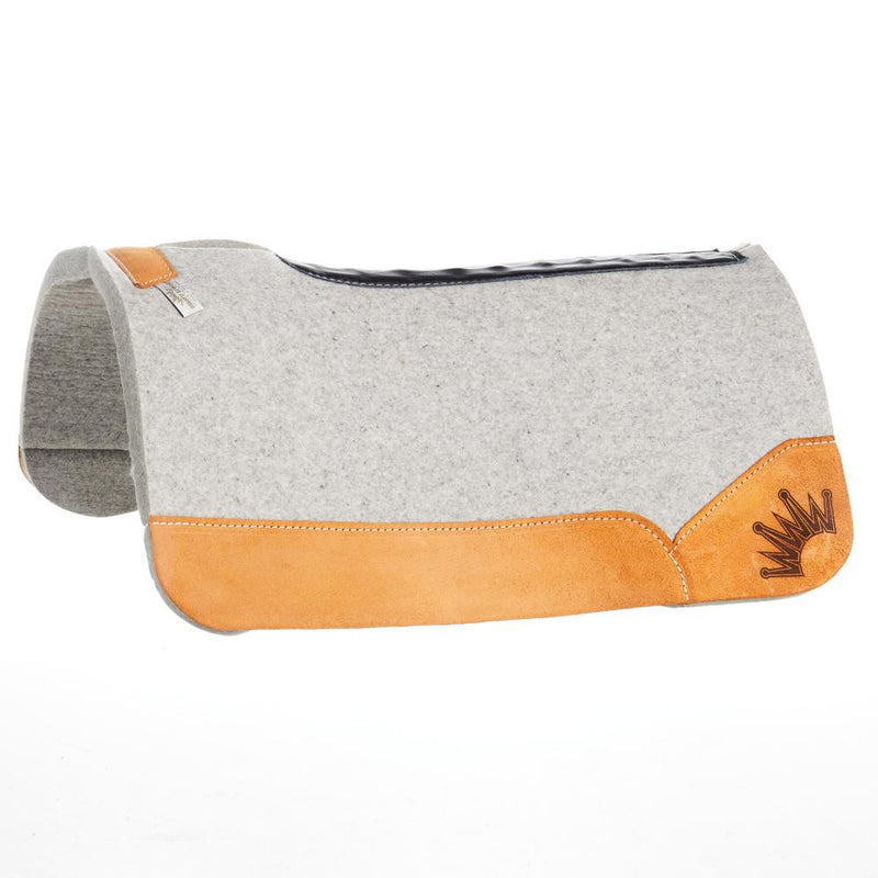 Kush 1 Inch Felt Saddle Pad with Roughout Wear Leathers